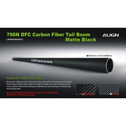 H7NT006XXW  700N DFC Carbon Fiber Tail Boom-Matte Black