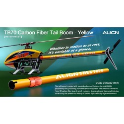 HB70T008XEW  TB70 Carbon Fiber Tail Boom - Yellow