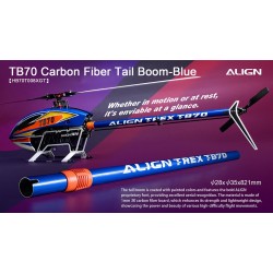 HB70T008XGW  TB70 Carbon Fiber Tail Boom - Blue