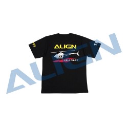 HOC00219  Flying T-shirt (HELI PILOT)-Black (Tamanho G)