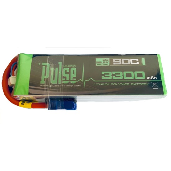 PULSE 3300mAh 50C 22.2V 6S LiPo Battery - EC5 Connector