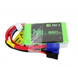 PULSE 860mAh 15C 7.4V 2S Receiver LiPo Battery - EC3 Connector