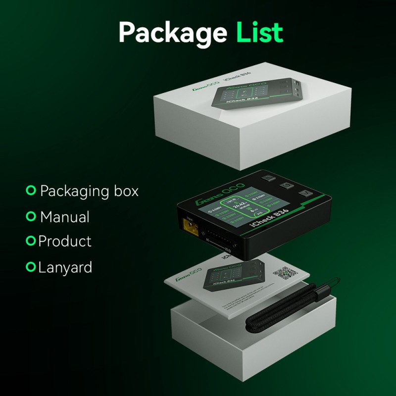 Gens ace iCheck B36 | Verificador de bateria inteligente para RC