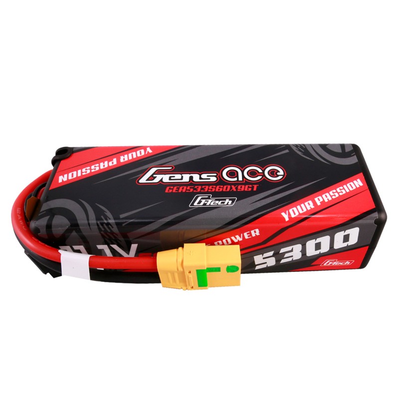 Gens ace 5300mAh 3S 60C 11.1V HardCase G-Tech Lipo Battery 15# with XT90-S(anti-spark) Plug