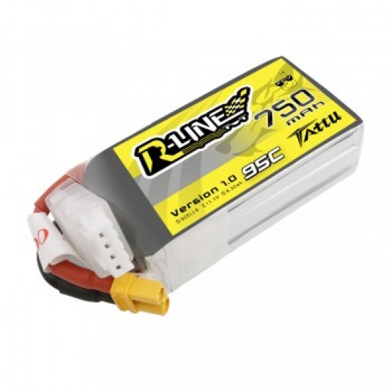 Tattu R-Line 750mAh 11.1V 95C 3S1P Lipo Battery Pack with XT30 Plug