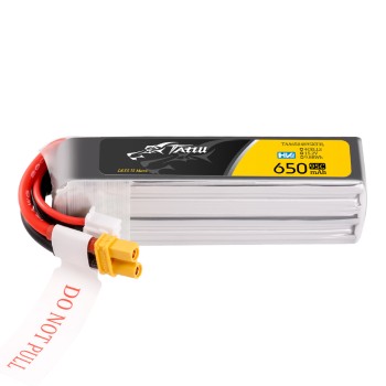 Tattu 650mAh 4S 15.2V 95C Lipo Battery Long Pack with XT30 Plug