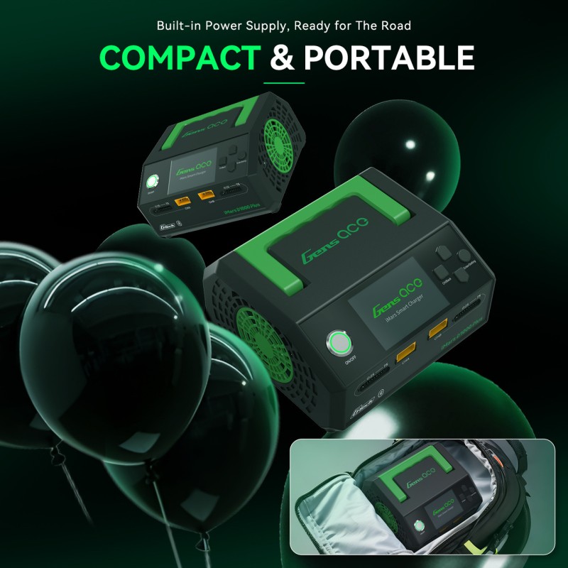 Gens ace iMars D1000 Plus Smart Charger | Bluetooth App Control | Dual Channel | G-Tech
