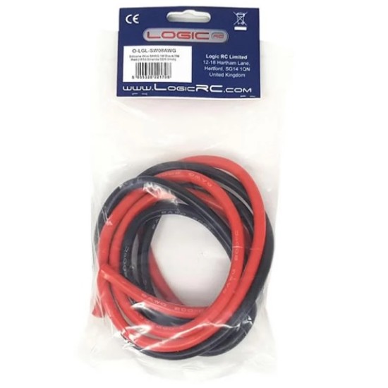 Silicone Wire 8AWG 1M Black/1M Red (1650 Strands OD6.0mm)	