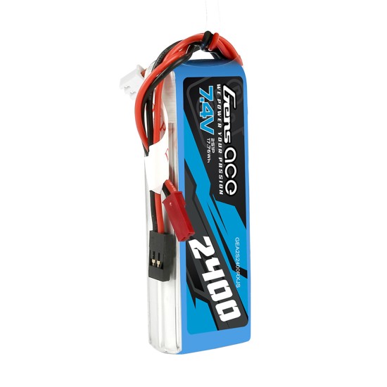 Gens Ace 2400mAh 7.4V 2S1P RX Lipo Battery Pack With JST-SYP Plug Gens Ace 2400mAh 7.4V 2S1P RX Lipo Battery Pack With JST-SYP Plug