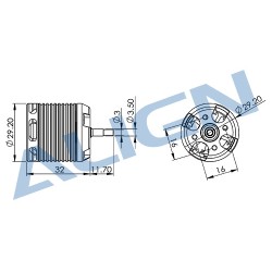 HML30M01 300MX Brushless Motor(3700KV/2216)	