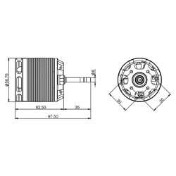 HML85M05 850MX Brushless Motor(540KV/4535)	