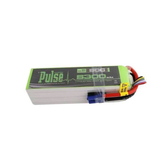 PULSE 5300mAh 50C 22.2V 6S LiPo Battery - EC5 Connector