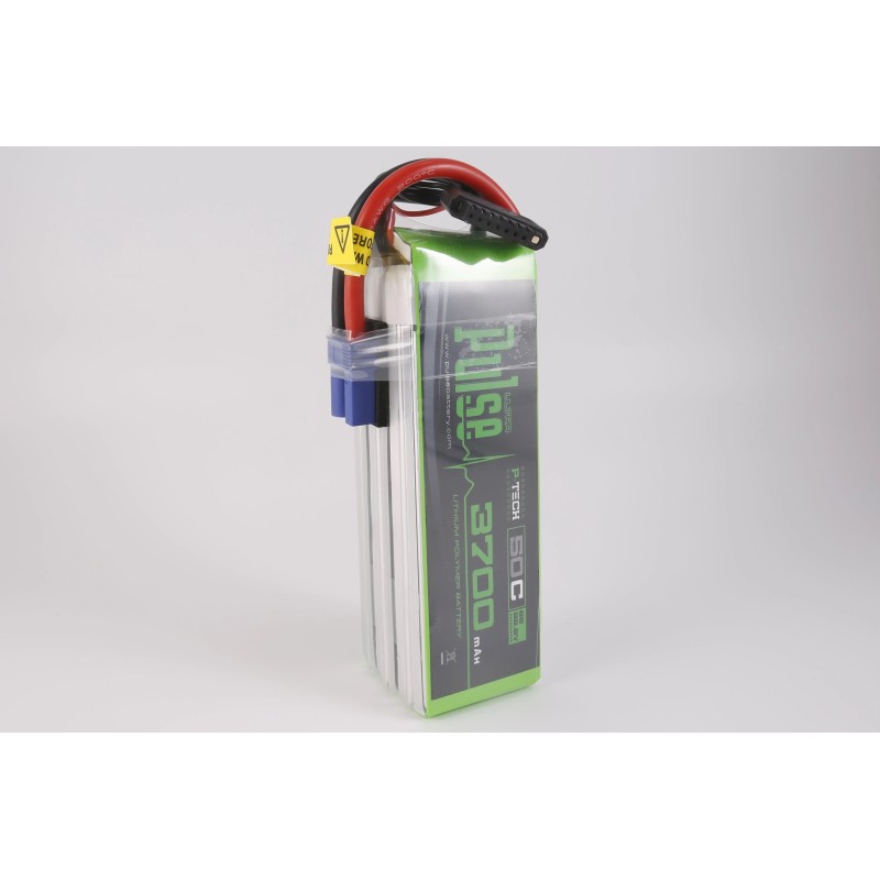PULSE 3700mAh 50C 22.2V 6S P-Tech LiPo Battery - EC5 Connector