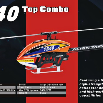 Helicóptero Align TB40 Somente Kit Mecânico	