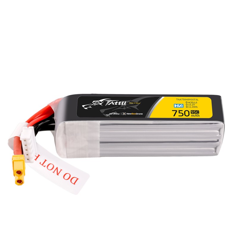 Tattu 750mAh 4S 95C 15.2V R-Line HV Lipo Battery Pack With XT30 Plug