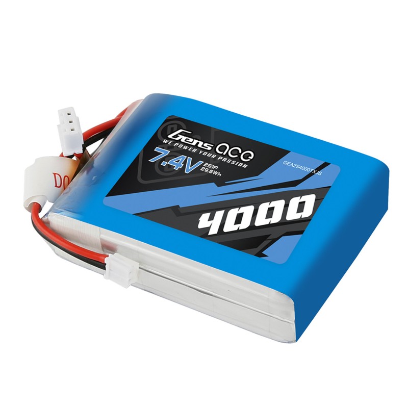 Gens ace 4000mAh 2S 7.4V TX Lipo Battery Pack with JST-EHR Plug