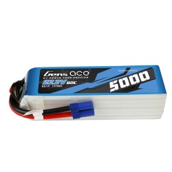 Gens Ace 22.2V 6S 60C 5000mah Lipo Battery Pack With EC5 Plug