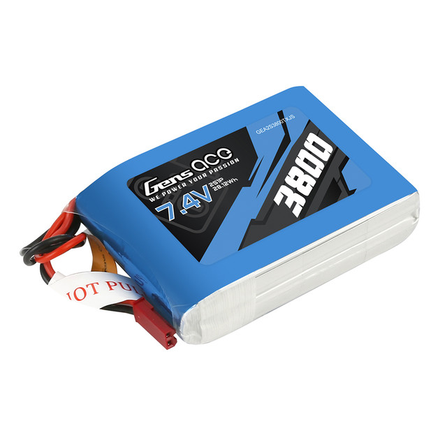 Gens Ace 3800mAh 2S 7.4V TX Lipo Battery Pack With JST-SYP Plug For The QX7