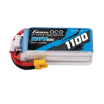 Gens ace 1100mAh 3S 60C 11.4V HV Lipo Battery with XT30 Plug