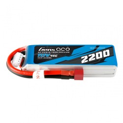 Gens Ace 2200mAh 45C 11.1V 3S1P Lipo Battery Pack With Deans Plug	