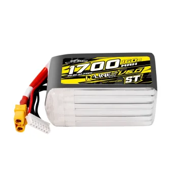Tattu R-Line Version 6.0 1700mAh 160C 6S 22.2V ST Lipo Battery Pack with XT60 Plug