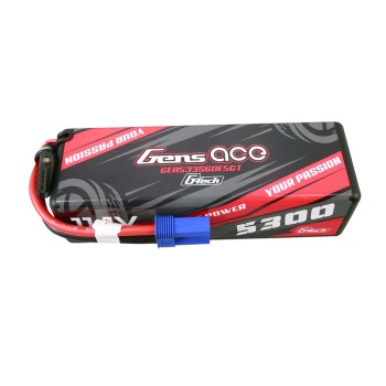 Gens Ace 5300mAh 3S 60C 11.1V HardCase G-Tech Lipo Battery 49# With EC5 Plug