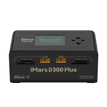 Gens ace iMars D300 Plus Smart Charger | Bluetooth App Control | G-Tech | Dual-Channel | Black