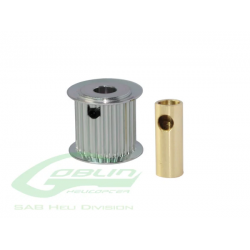 Aluminum Motor Pulley 22T (6/8mm motor shaft) - Goblin 770 : H0175-22-S