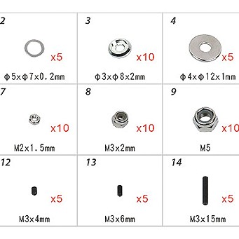 H70109 T-REX550-700 Hardware Bag	