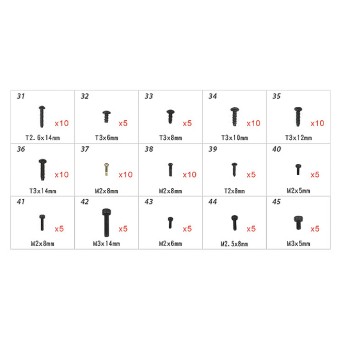 H70109 T-REX550-700 Hardware Bag	