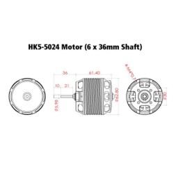 Scorpion HK5-5024-535kv (6 x 36mm Shaft)	