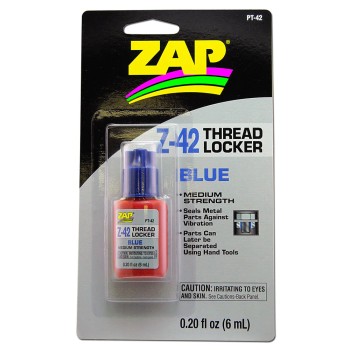 ZAP Glue Zap Z-42 Blue Thread Locker 0.2oz Bottle