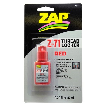 ZAP Glue Zap Z-71 Red Thread Locker 0.2oz Bottle