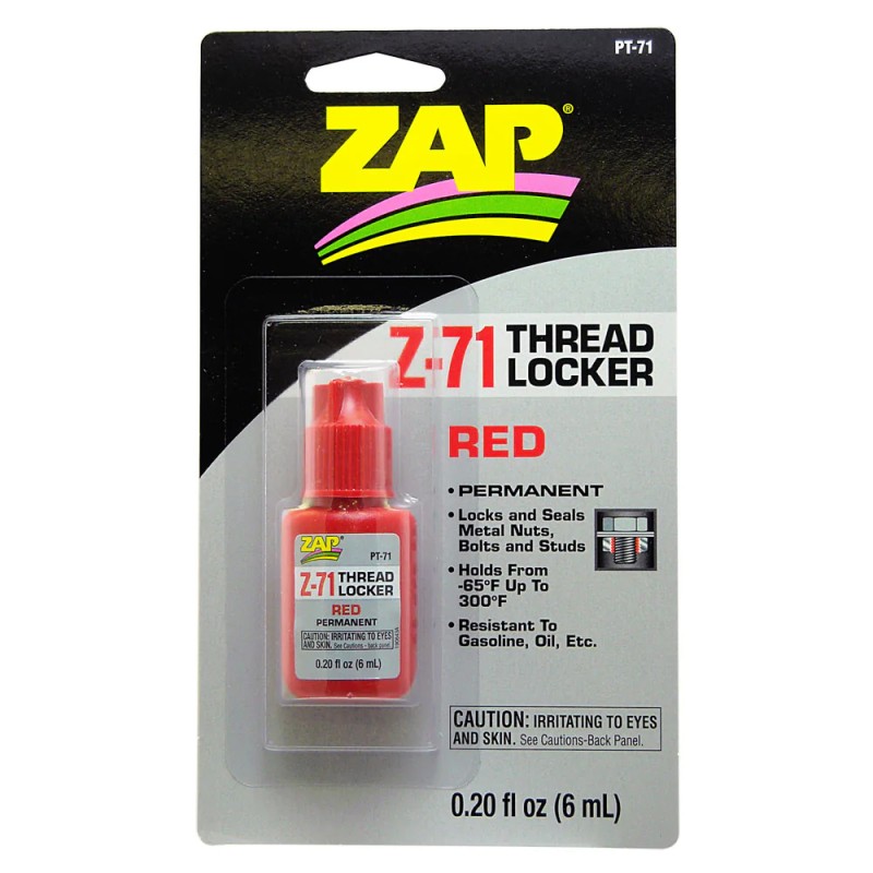 ZAP Glue Zap Z-71 Red Thread Locker 0.2oz Bottle
