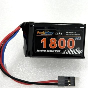 Power Hobby LiFe 6.6V 1800mah 10C Hump Receiver Battery Pack (Kyosho / Tekno)