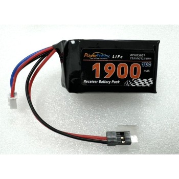 Power Hobby LiFe 6.6V 1900mah 10C Hump Receiver Battery Pack