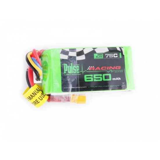 PULSE 650mAh 3S 11.1V 75C - FPV Racing series - LiPo Battery