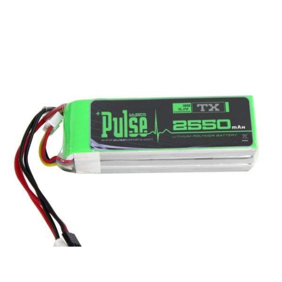 PULSE 2550mAh 3S 11.1V - Transmitter Battery - LiPo Battery	