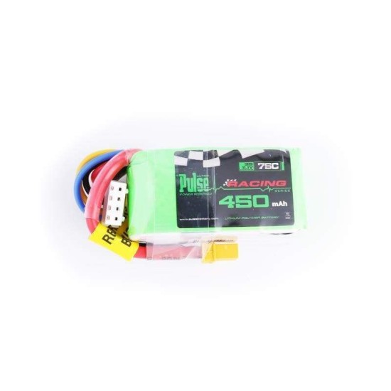 PULSE 450mAh 75C 11.1V 3S LiPo Battery - XT30 Connector	