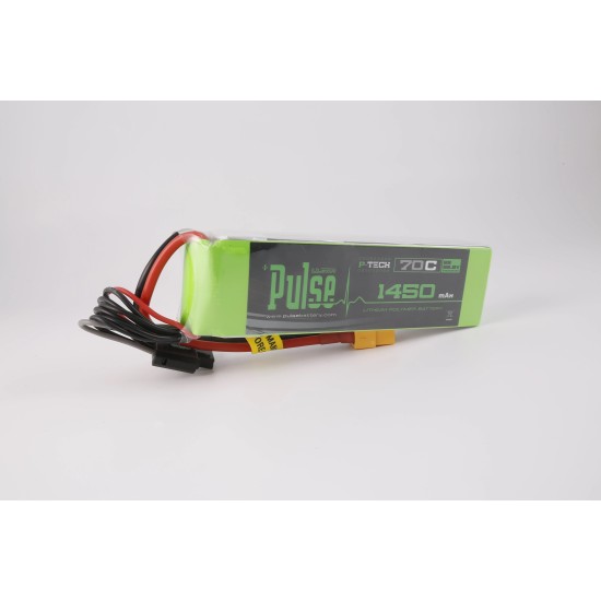 Pulse 1450mAh 70C 6S P-Tech LiPo Battery - XT60 Connector