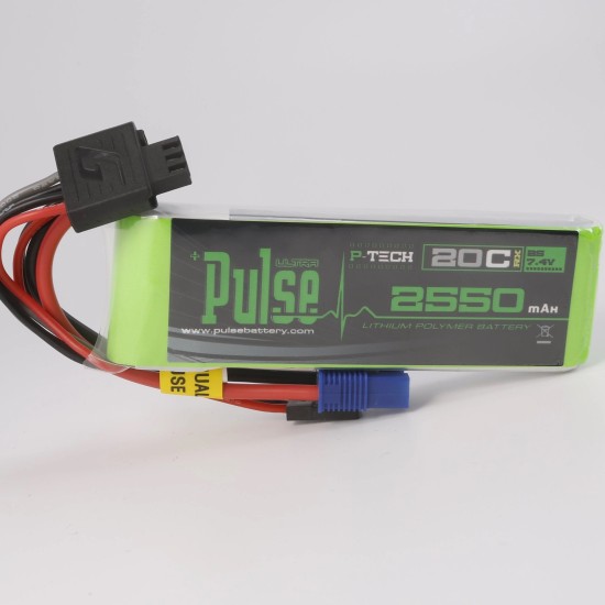 PULSE 2S 2550mAh 20C 7.4V RX P-Tech LiPo Battery