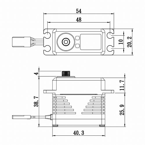 Servo Savox - Monster Torque Brushless Servo, Black Edition .11sec / 972.1oz @ 8.4v