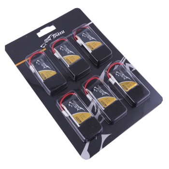 Tattu 1S 600mah 25C 3.7v Lipo Battery Pack with Molex 51005-2P Plug ( 6pcs)